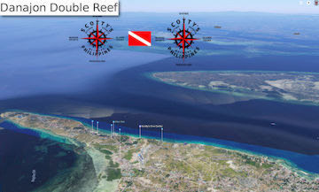 Danajon bank double-barrier reef map