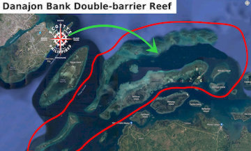 Danajon Bank is a Double Barrier Reef