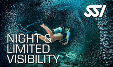 night diving course and limited visibility