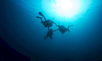 Diving at Caubian cave
