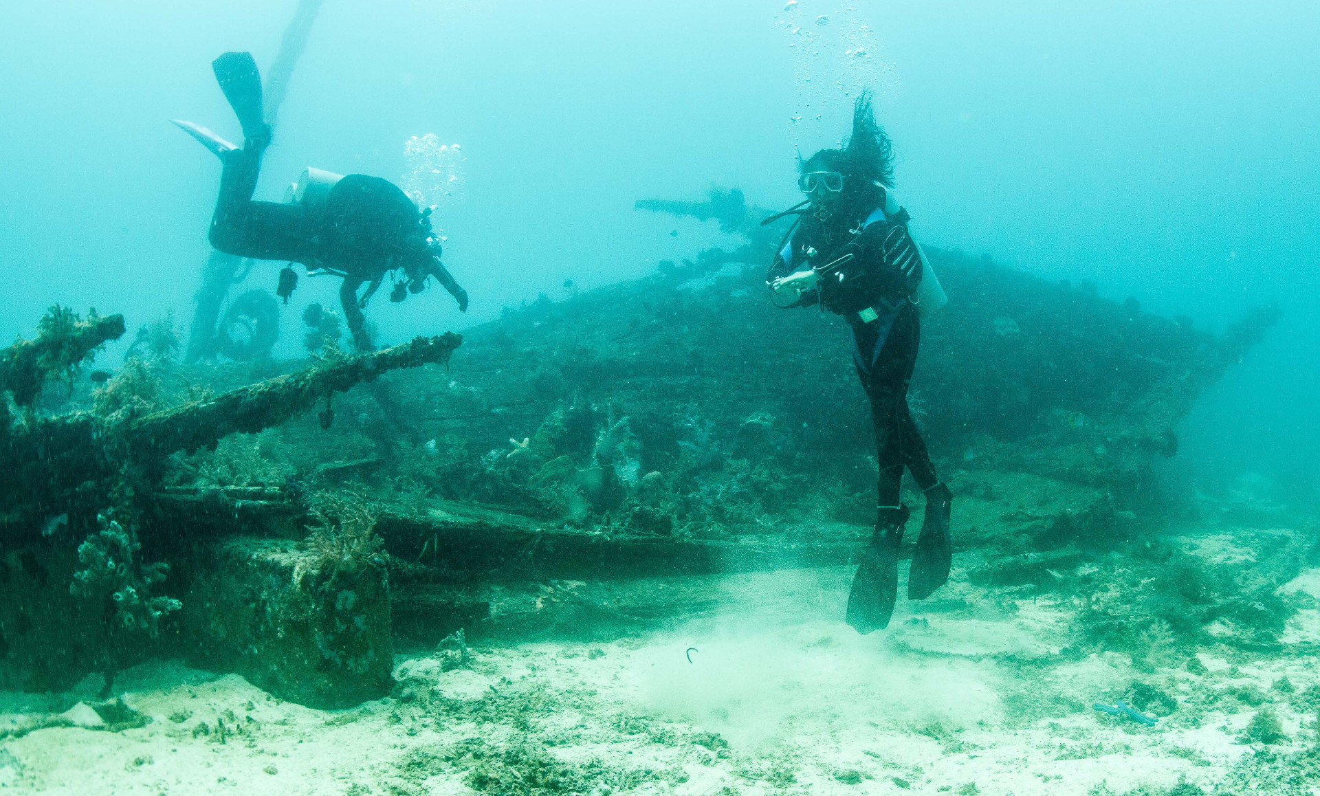 Diving at the Shangri-la marine sanctuary dive site